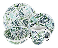 Polish Pottery Woodland Fern 4 PC Place Setting - Service for 1