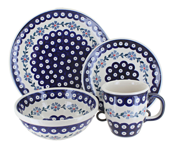 Blue Violet 16 Piece Dinner Set