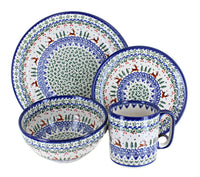Polish Pottery Reindeer Delight 4 PC Place Setting - Service for 1