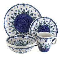 Polish Pottery Festive Fir 4 PC Place Setting - Service for 1