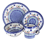 Polish Pottery Noel Nights 4 PC Place Setting - Service for 1