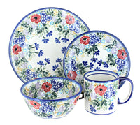 Polish Pottery Summer Garden 16 Piece Dinnerware Set