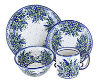 Polish Pottery Hyacinth 4 PC Place Setting - Service for 1
