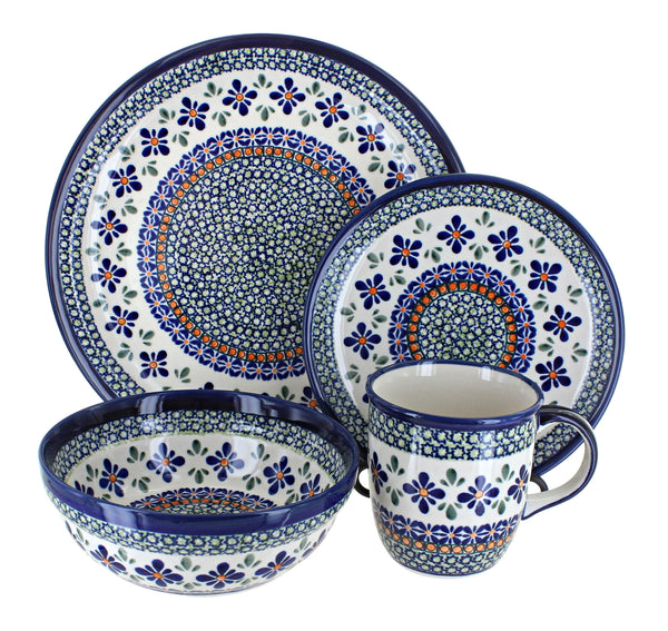Mosaic Flower 16 Piece Dinner Set