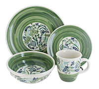Polish Pottery Floating Fern 4 Piece Place Setting - Service for 1