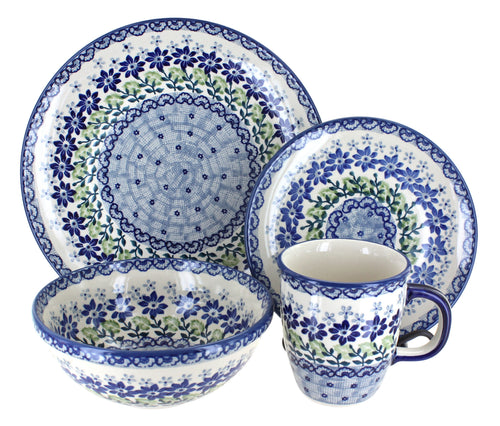 Polish Pottery Hallsey 4 PC Place Setting - Service for 1