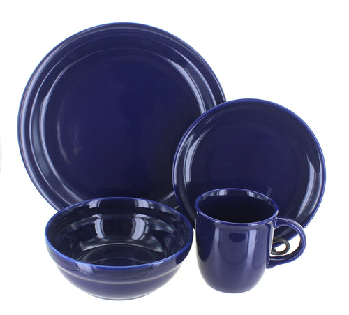 Polish Pottery Cobalt 4 Piece Place Setting - Service for 1