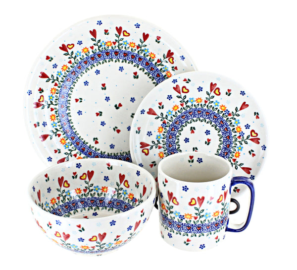 Hearts & Flowers 16 Piece Dinner Set