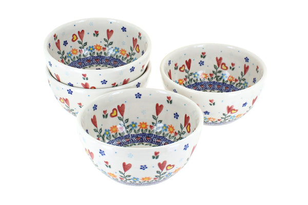 Hearts & Flowers 4PC Dessert Bowl Set