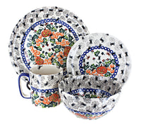 Polish Pottery Trick or Treat 16 Piece Dinner Set
