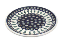 Polish Pottery Peacock Small Dinner Plate