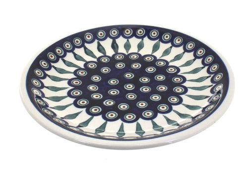 Polish Pottery Peacock Small Dinner Plate