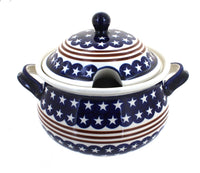 Polish Pottery Stars & Stripes Soup Tureen