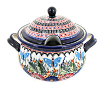 Polish Pottery Floral Butterfly Soup Tureen