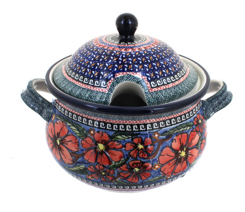 Polish Pottery Jungle Flower Soup Tureen