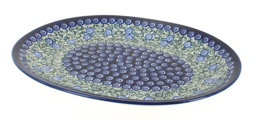 Polish Pottery Seaside Swirl Large Serving Platter
