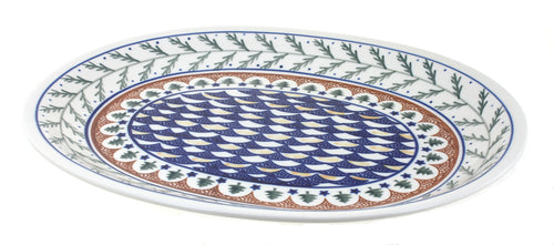 Polish Pottery Evergreen Large Serving Platter