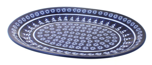 Polish Pottery Winter Nights Large Serving Platter