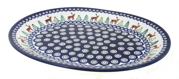 Reindeer Pine Large Serving Platter