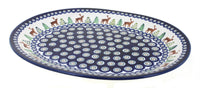 Polish Pottery Reindeer Pine Large Serving Platter