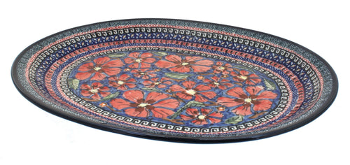 Polish Pottery Jungle Flower Large Serving Platter