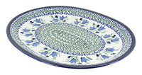 Polish Pottery Blue Tulip Large Platter