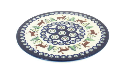 Polish Pottery Reindeer Pine Trivet