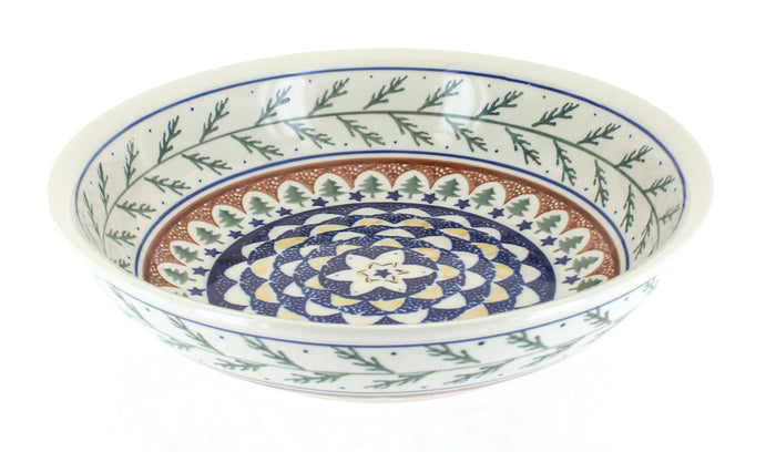 Polish Pottery Evergreen Large Salad Bowl