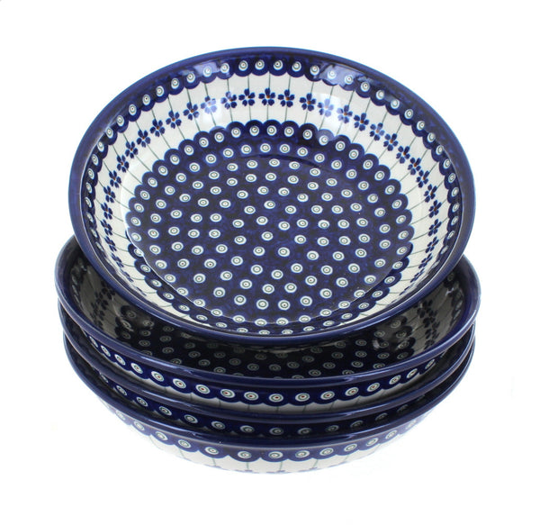 Flowering Peacock 4 Piece Large Salad Bowl Set
