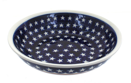 Polish Pottery Stars & Stripes Large Salad Bowl