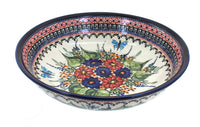 Polish Pottery Floral Butterfly Large Salad Bowl