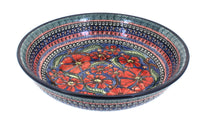 Polish Pottery Jungle Flower Large Salad Bowl