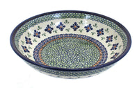 Polish Pottery Mosaic Flower Large Salad Bowl