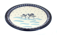 Polish Pottery Frosty Friend Dinner Plate