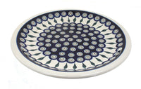 Polish Pottery Peacock Dinner Plate