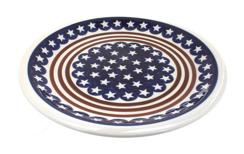 Polish Pottery Stars & Stripes Dinner Plate