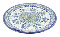 Polish Pottery Blue Tulip Dinner Plate