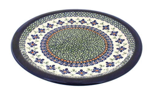 Polish Pottery Mosaic Flower Dinner Plate
