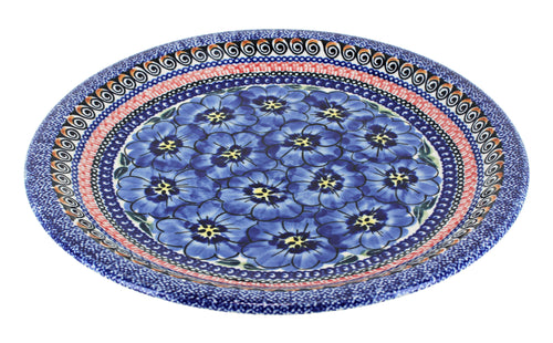 Polish Pottery Blue Art Dinner Plate