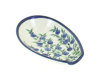 Polish Pottery Porcelain Vine Small Spoon Rest