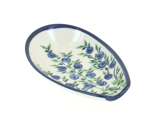 Polish Pottery Porcelain Vine Small Spoon Rest