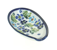 Polish Pottery Vintage Violet Small Spoon Rest