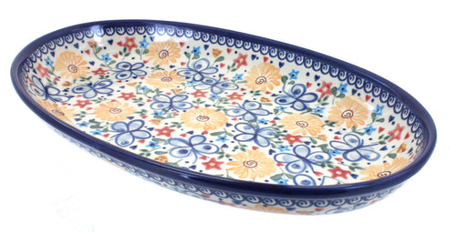 Polish Pottery Butterfly Oval Platter