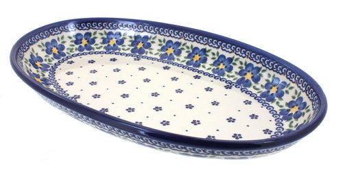 Polish Pottery Spring Blossom Oval Platter