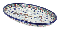 Polish Pottery Snowflake Friends Oval Platter