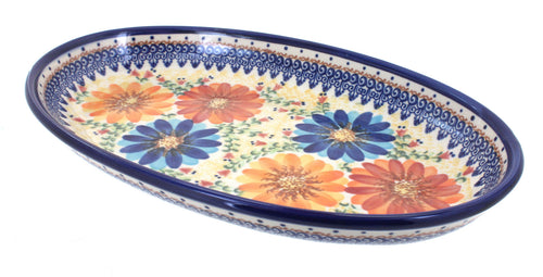 Polish Pottery Autumn Burst Oval Platter