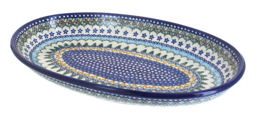 Polish Pottery Holiday Pine Oval Platter