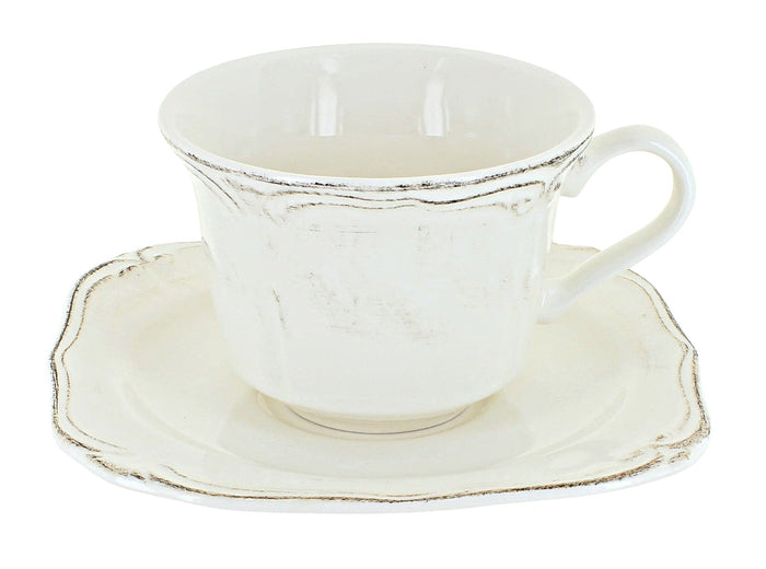 Polish Pottery Country Chic Cup & Saucer