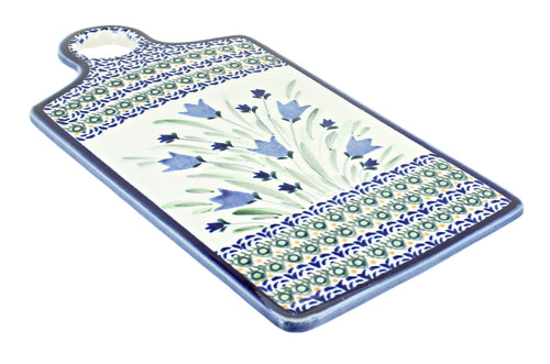 Polish Pottery Blue Tulip Cutting Board