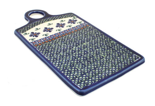Polish Pottery Mosaic Flower Cutting Board